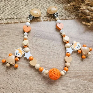 Kinderwagenkette Bastelset Fuchs mandarin — Kiki-Ena Bastelmaterial Naturholz Kinderwagenkette Bastelset Fuchs mandarin — Kiki-Ena Bastelmaterial Naturholz