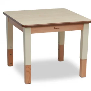 Kleiner quadratischer Tisch (B560 x T560) höhenverstellbar — Millhouse Lernspielzeug Schule