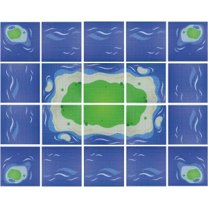 Klemmbaustein-Set Bauplatten 32x32 Noppen 20 Stück Insel — Eduplay padagogisches Spielzeug Kita