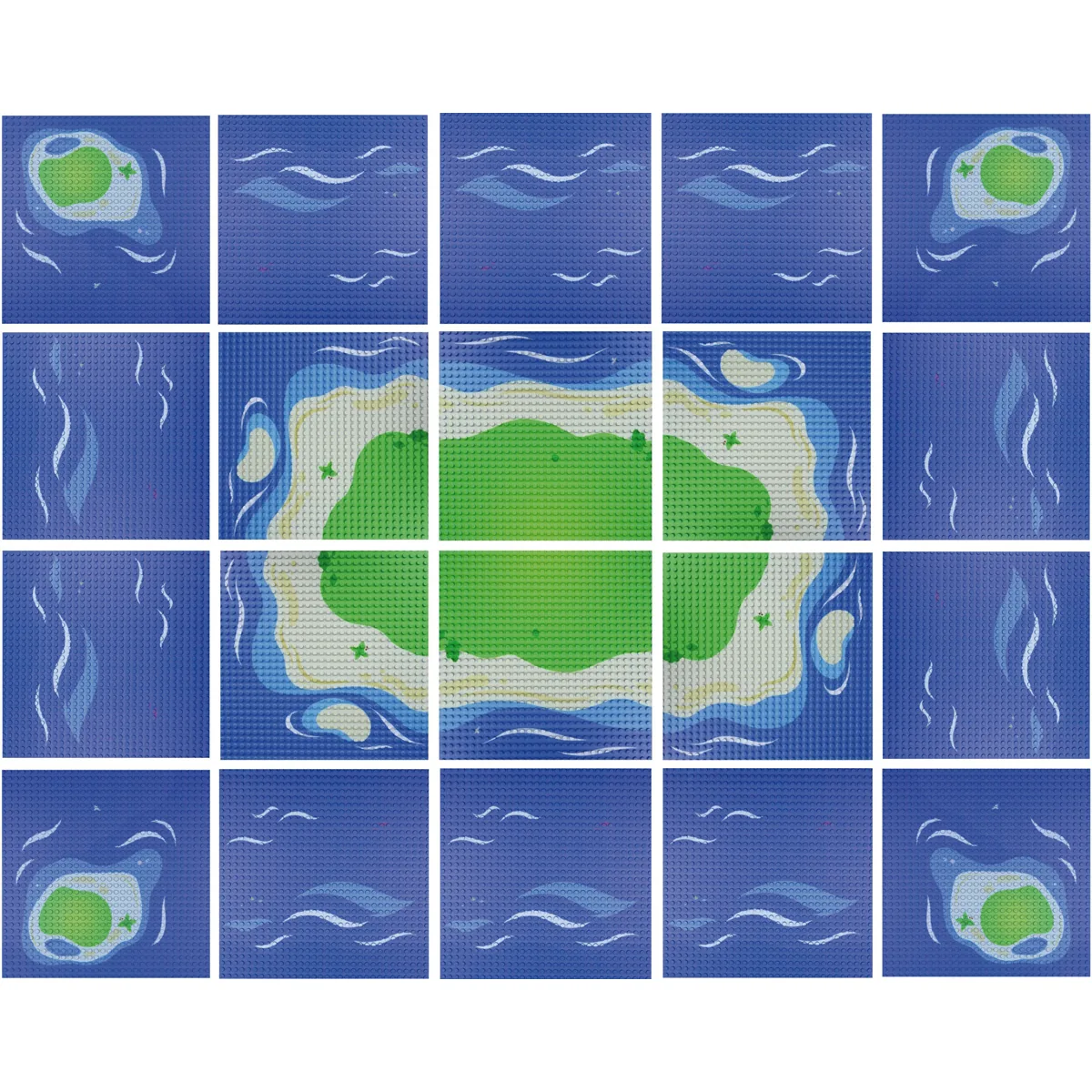 Klemmbaustein-Set Bauplatten 32x32 Noppen 20 Stück Insel — Eduplay padagogisches Spielzeug Kita Klemmbaustein-Set Bauplatten 32x32 Noppen 20 Stück Insel — Eduplay padagogisches Spielzeug Kita