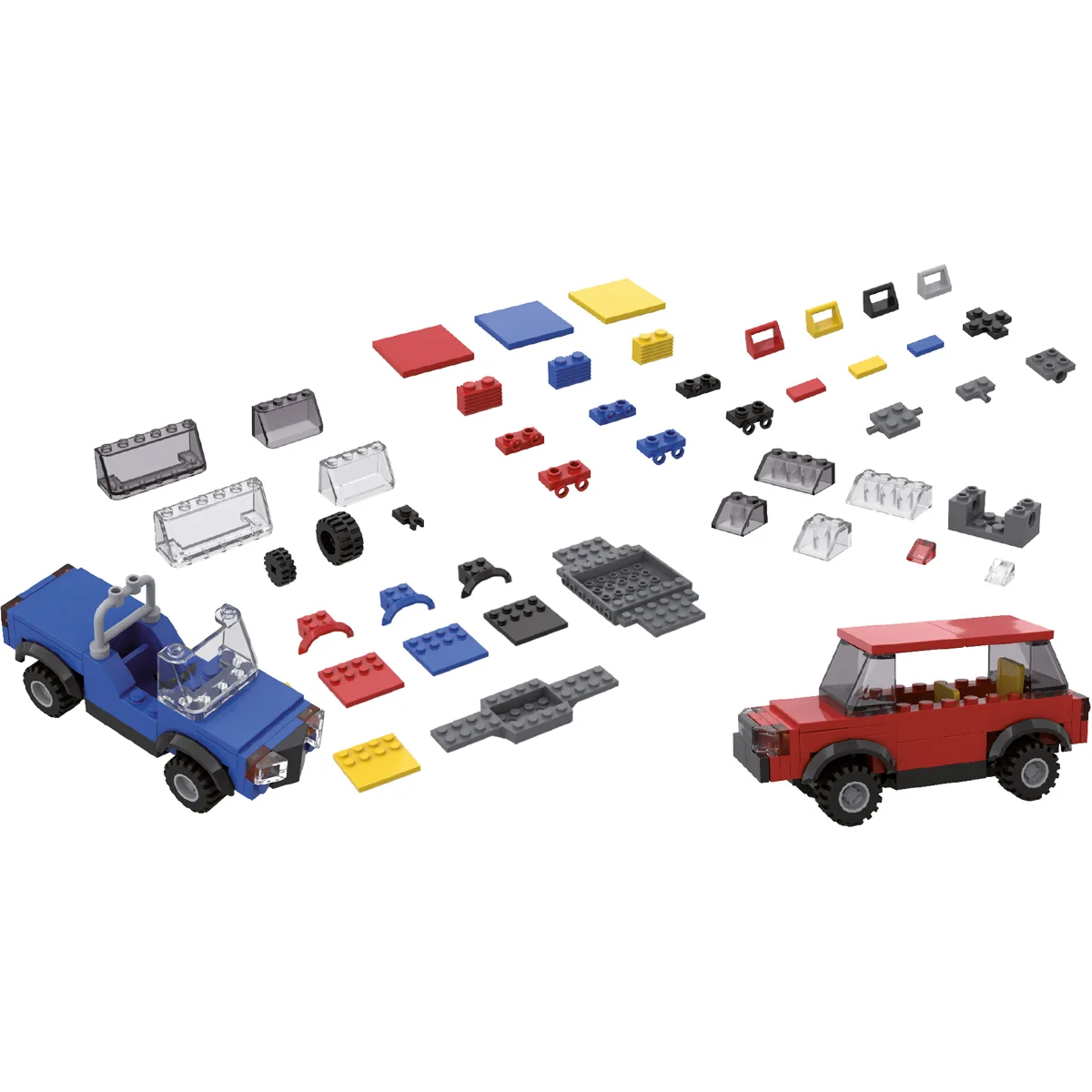 Klemmbaustein-Set Fahrzeuge 250 Teile — Eduplay padagogisches Spielzeug Kita