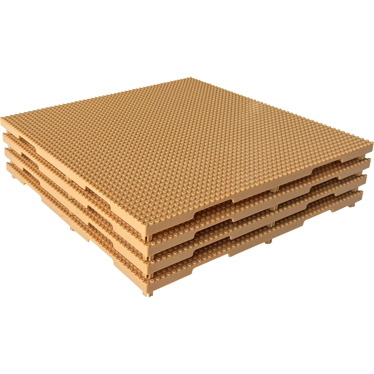 Klemmbausteine Klassik Grundplatte 4er Set — Kiki-Ena Bastelmaterial Naturholz