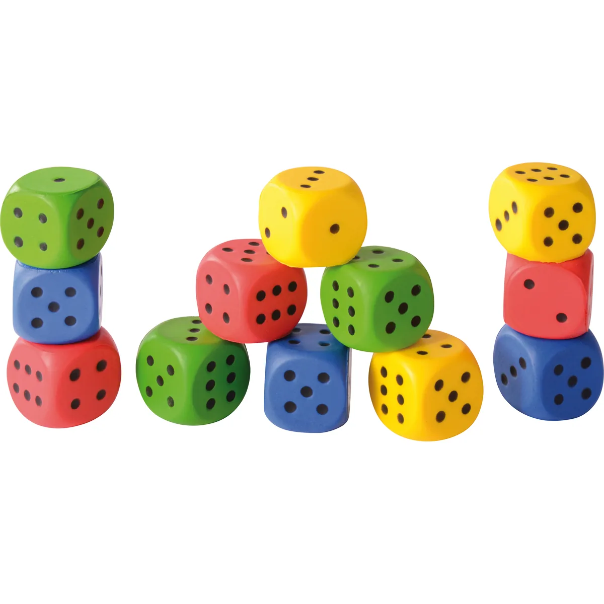 Knautschwürfel 4 cm 12er Set — Eduplay padagogisches Spielzeug Kita