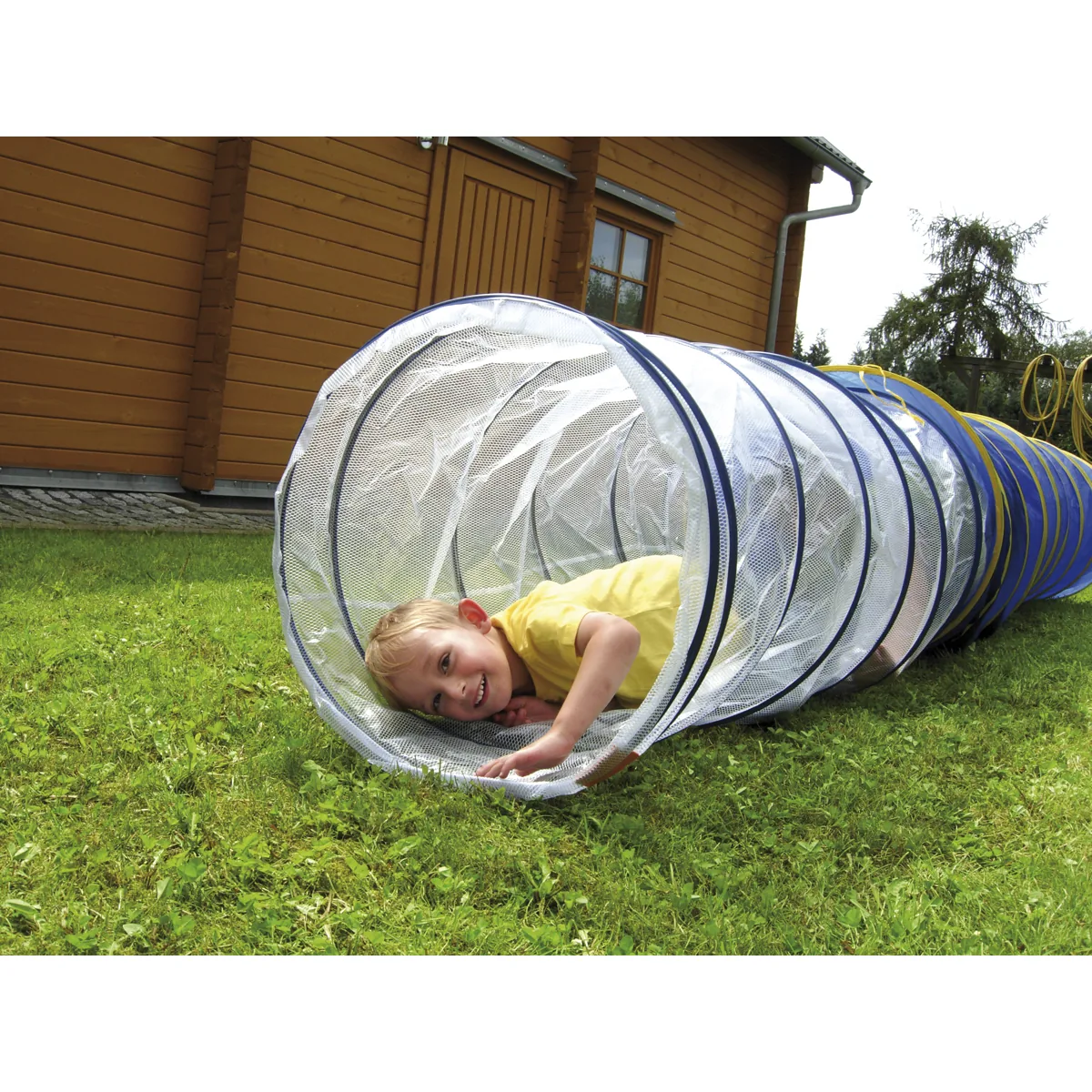 Kriechtunnel transparent 155 cm — Eduplay padagogisches Spielzeug Kita