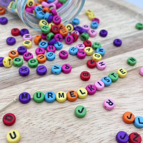 Buchstabenperlen-Mix Kunststoff • Ø7mm • bunt • 25g — Kiki-Ena Bastelmaterial Naturholz Buchstabenperlen-Mix Kunststoff • Ø7mm • bunt • 25g — Kiki-Ena Bastelmaterial Naturholz