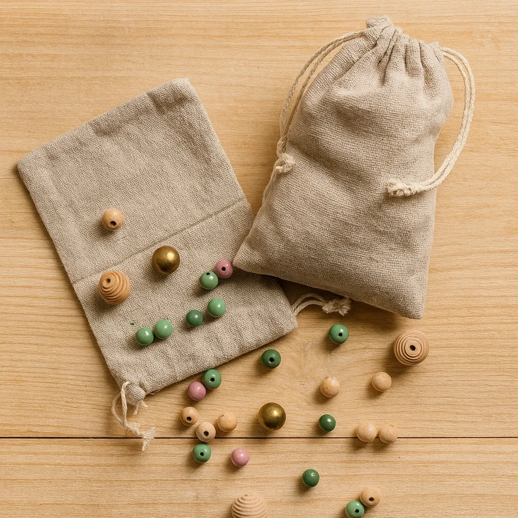 Leinensäckchen 10x15 cm — Kiki-Ena Bastelmaterial Naturholz