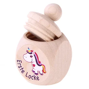 Löckchendose Einhorn Pink — Kiki-Ena Bastelmaterial Naturholz