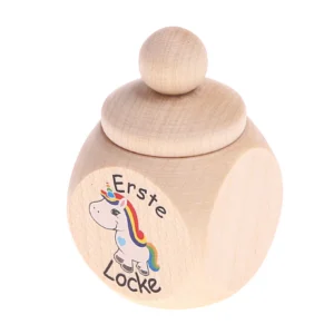 Löckchendose Einhorn Regenbogen — Kiki-Ena Bastelmaterial Naturholz