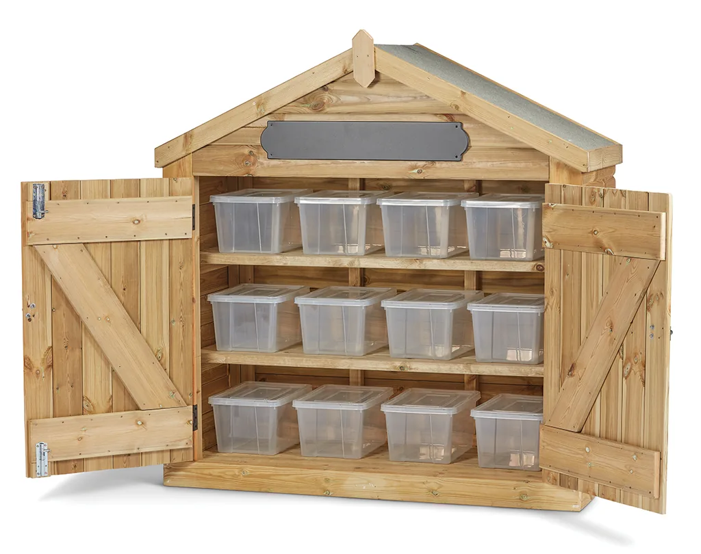Lose-Teile-Set mit 12 durchsichtigen Behältern — Millhouse Lernspielzeug Schule