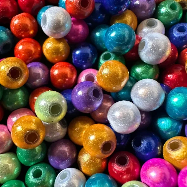 Magic Beads • 6mm • 100 Stück • 3D Perlen✓ reflektierend✓ Acrylperlen✓ — Kiki-Ena Bastelmaterial Naturholz