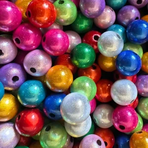 Magic Beads • 8mm • 50 Stück • reflektierende Perlen✓ 3D-Illusion✓ Acrylperlen✓ — Kiki-Ena Bastelmaterial Naturholz