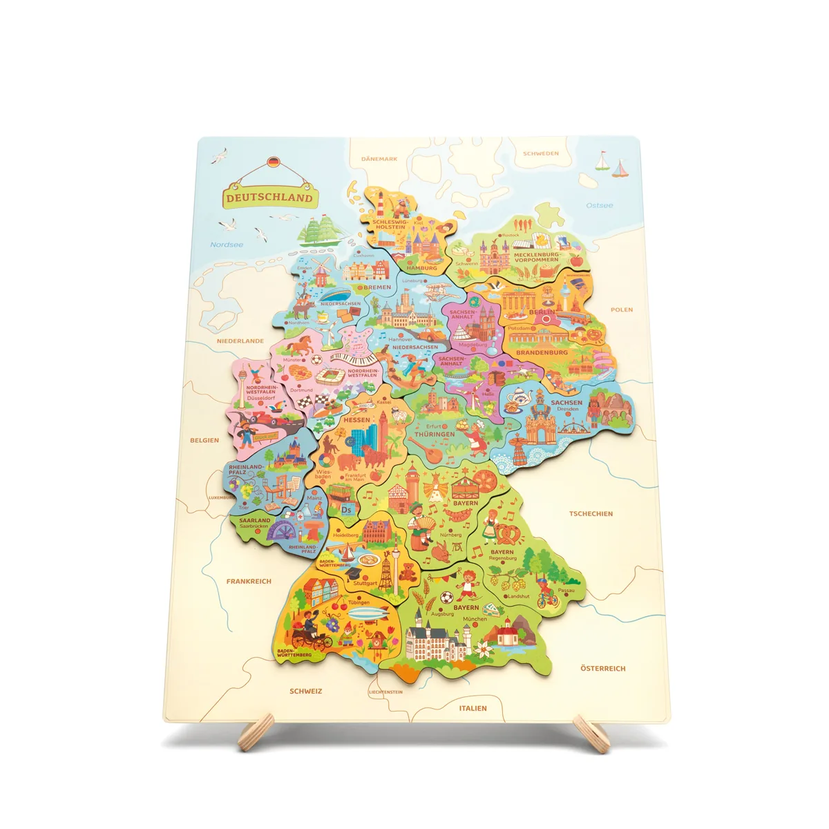 Magnetpuzzle Landkarte Deutschland — Eduplay padagogisches Spielzeug Kita