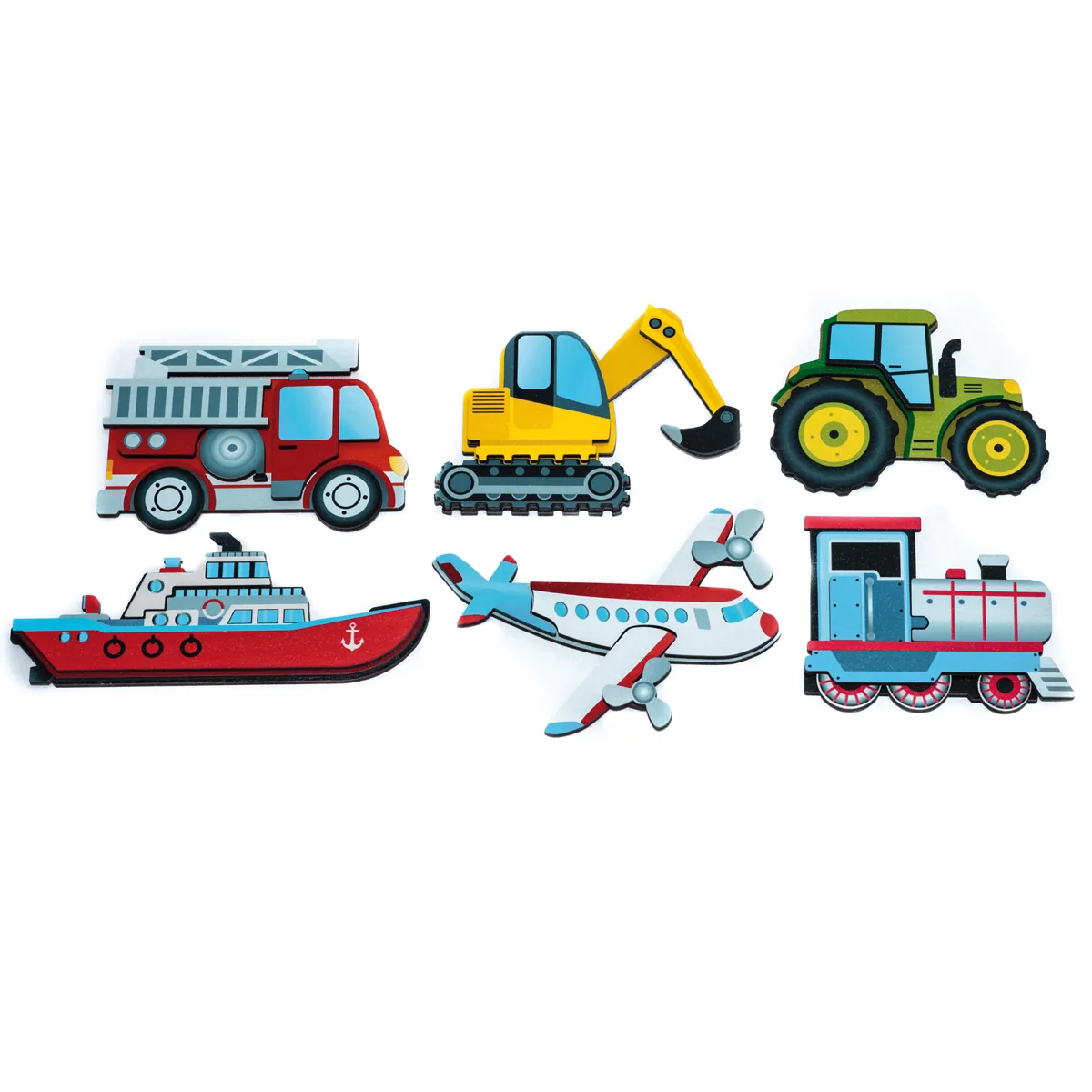 Magnetpuzzle Transport 6er Set — Eduplay padagogisches Spielzeug Kita