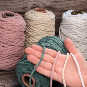 Makramee Baumwollkordel Ø 5mm  • 1 Meter — Kiki-Ena Bastelmaterial Naturholz