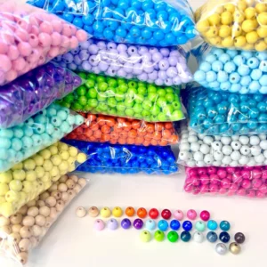 Großpackung • Holzperlen 8mm • 500 Stück — Kiki-Ena Bastelmaterial Naturholz