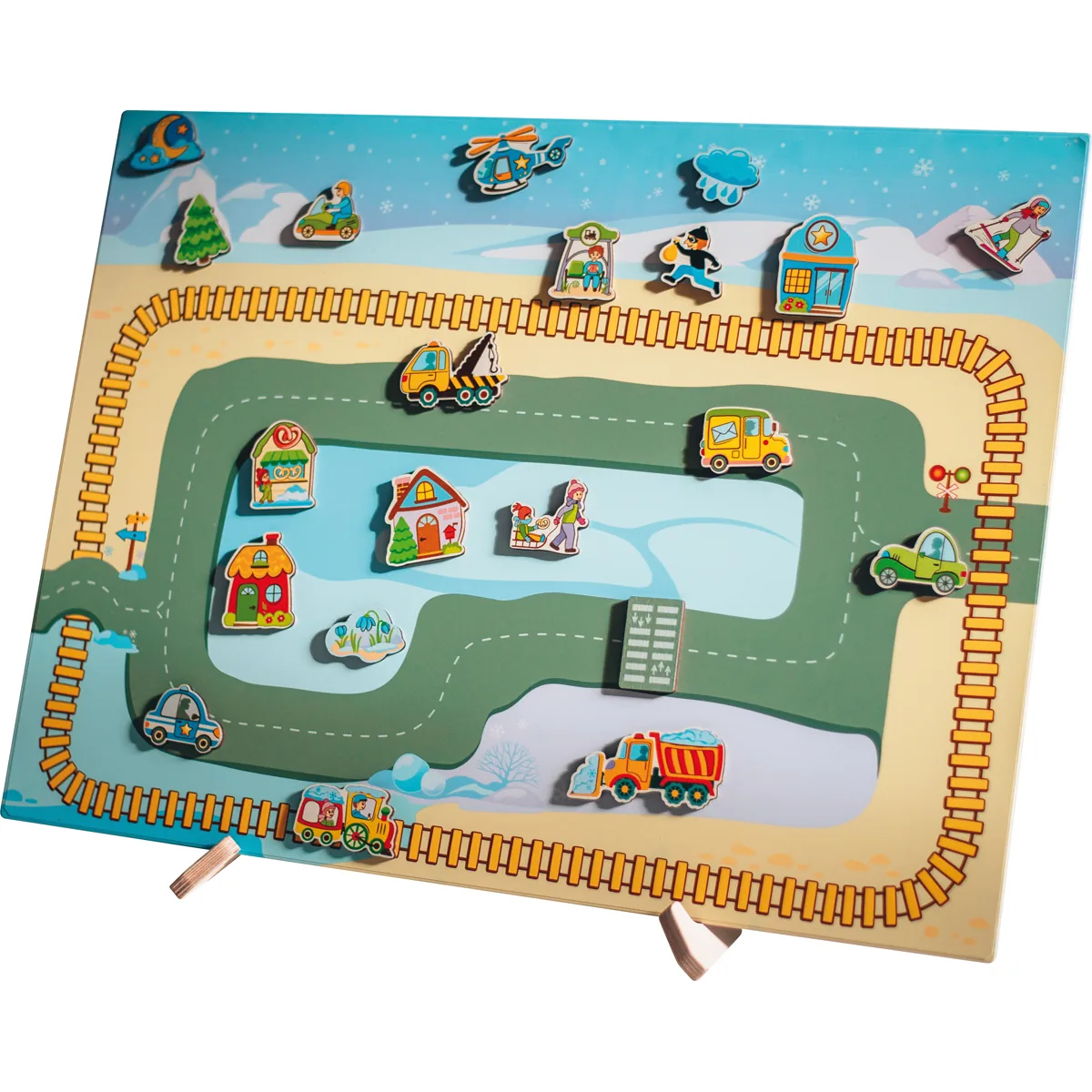 Mega-Magnettafel Winter — Eduplay padagogisches Spielzeug Kita Mega-Magnettafel Winter — Eduplay padagogisches Spielzeug Kita