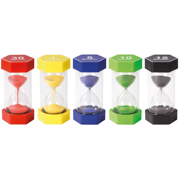Mega Sanduhren-Set 30 sek, 1, 5, 10, 15 min — Eduplay padagogisches Spielzeug Kita
