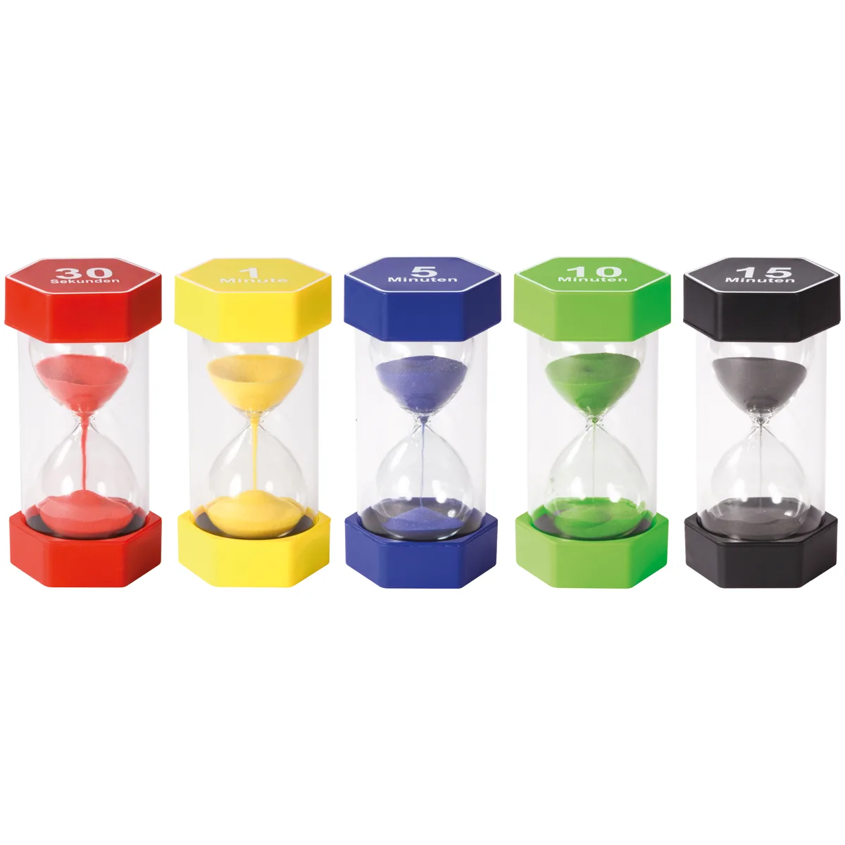 Mega Sanduhren-Set 30 sek, 1, 5, 10, 15 min — Eduplay padagogisches Spielzeug Kita Mega Sanduhren-Set 30 sek, 1, 5, 10, 15 min — Eduplay padagogisches Spielzeug Kita