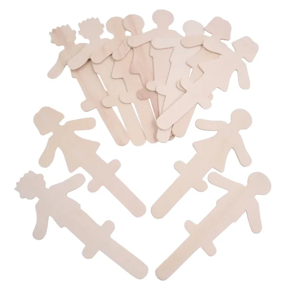 Menschen Holzbastelstäbchen 12er Set — Eduplay padagogisches Spielzeug Kita