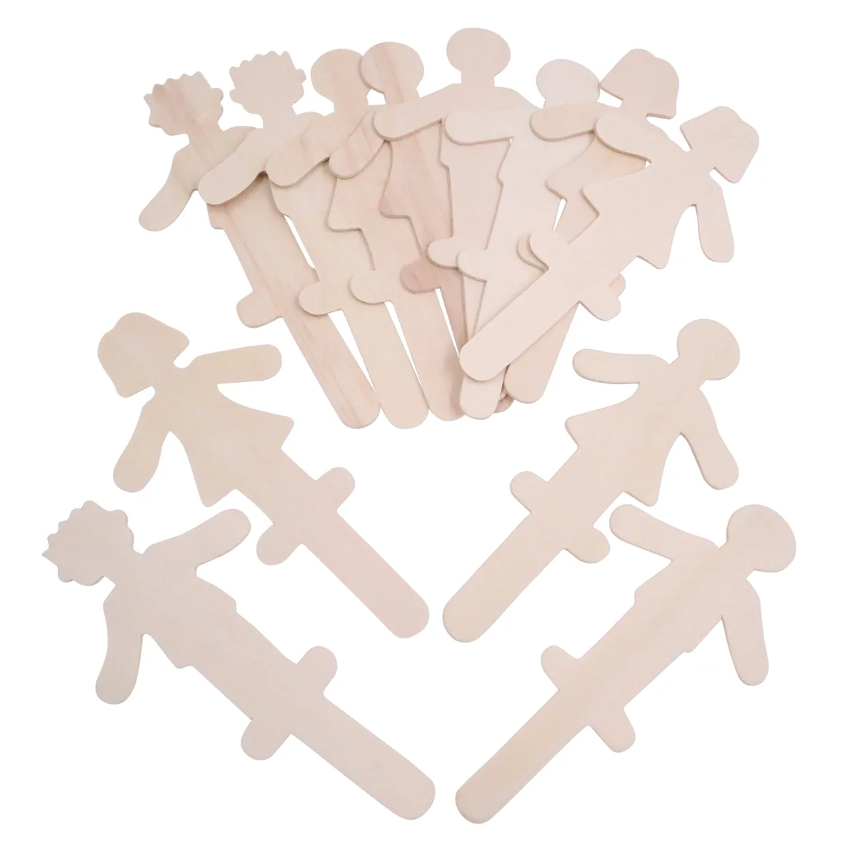 Menschen Holzbastelstäbchen 12er Set — Eduplay padagogisches Spielzeug Kita