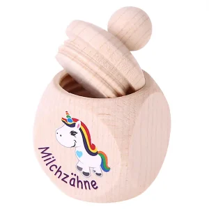 Milchzahndose Einhorn Regenbogen — Kiki-Ena Bastelmaterial Naturholz Milchzahndose Einhorn Regenbogen — Kiki-Ena Bastelmaterial Naturholz
