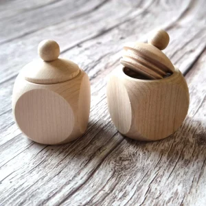 Milchzahndose / Holzdose • groß • BLANKO — Kiki-Ena Bastelmaterial Naturholz