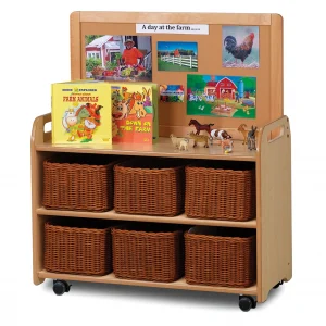 Mobile Einheit mit Aufsatzdisplay und 6 Körben — Millhouse Lernspielzeug Schule Mobile Einheit mit Aufsatzdisplay und 6 Körben — Millhouse Lernspielzeug Schule