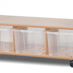 Mobile Niederflureinheit mit 3 durchsichtigen Behältern — Millhouse Lernspielzeug Schule