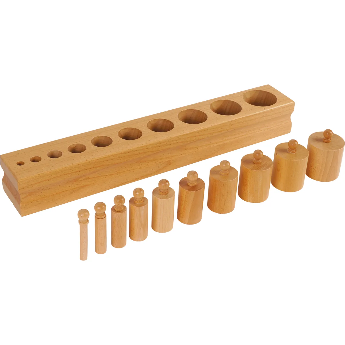 Montessori Block mit Zylindern Set 2 — Eduplay padagogisches Spielzeug Kita