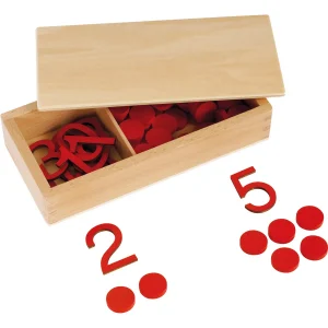 Montessori Ziffern und Chips in Holzbox — Eduplay padagogisches Spielzeug Kita