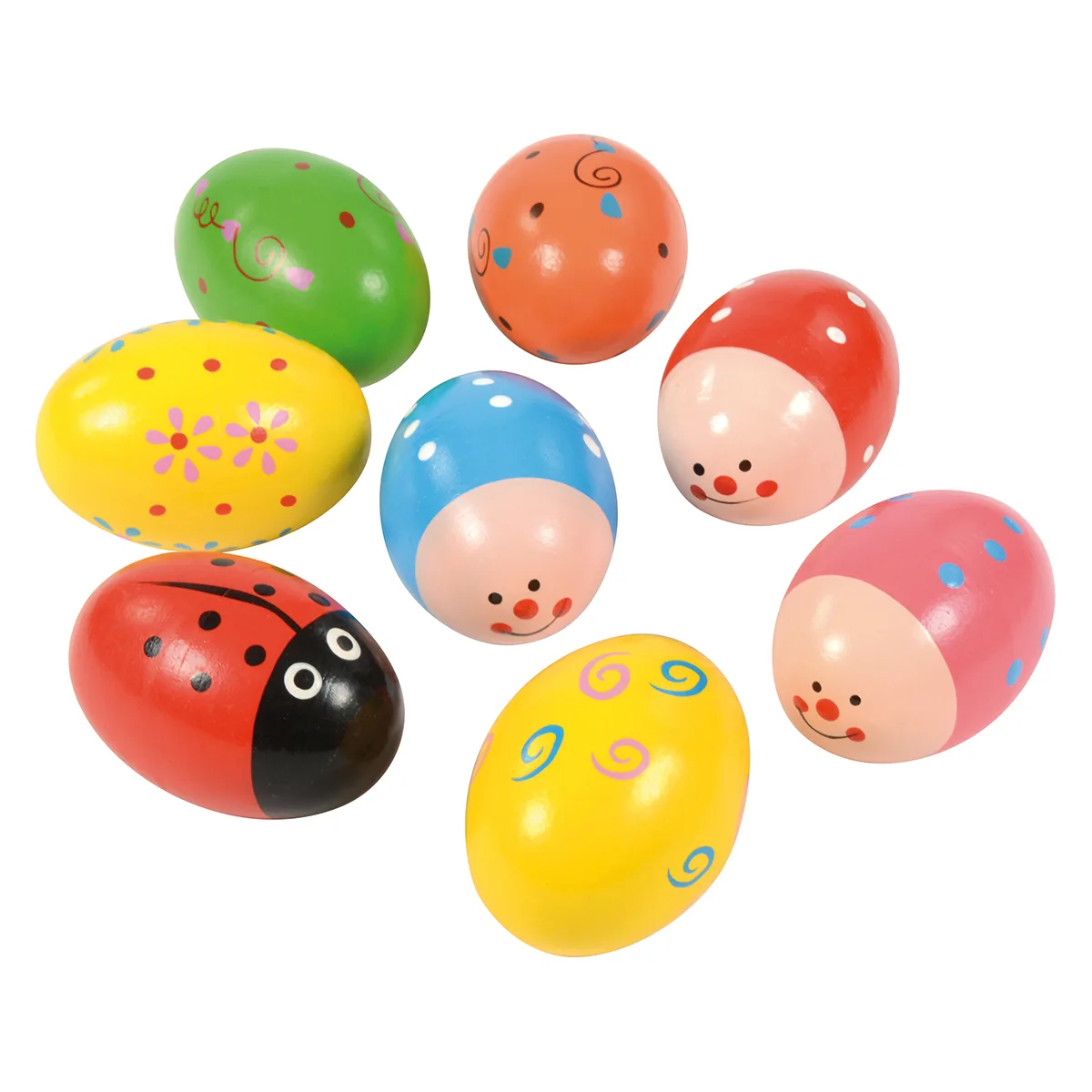 Motiv Rassel Eier 8er Set — Eduplay padagogisches Spielzeug Kita