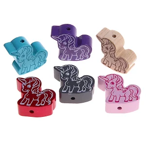 Motivperle Einhorn II — Kiki-Ena Bastelmaterial Naturholz