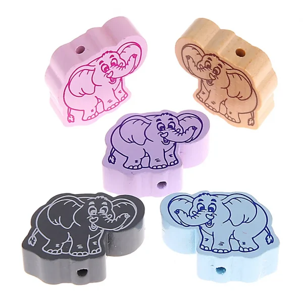 Motivperle Elefant II — Kiki-Ena Bastelmaterial Naturholz