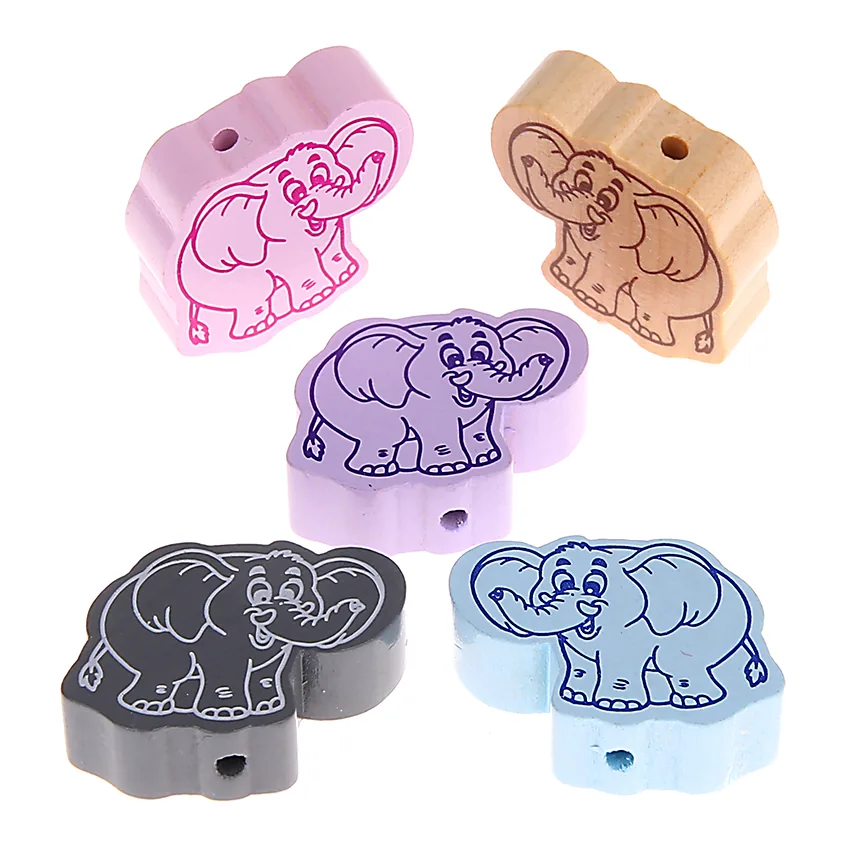 Motivperle Elefant II — Kiki-Ena Bastelmaterial Naturholz