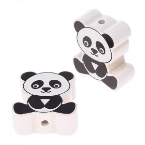 Motivperle Panda — Kiki-Ena Bastelmaterial Naturholz