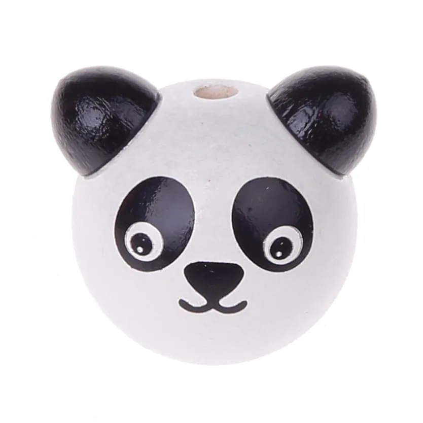 Motivperle Panda 3D — Kiki-Ena Bastelmaterial Naturholz