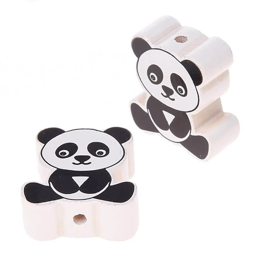 Motivperle Panda — Kiki-Ena Bastelmaterial Naturholz