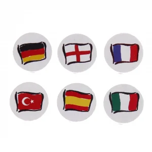 Motivperle Scheibe Flagge — Kiki-Ena Bastelmaterial Naturholz