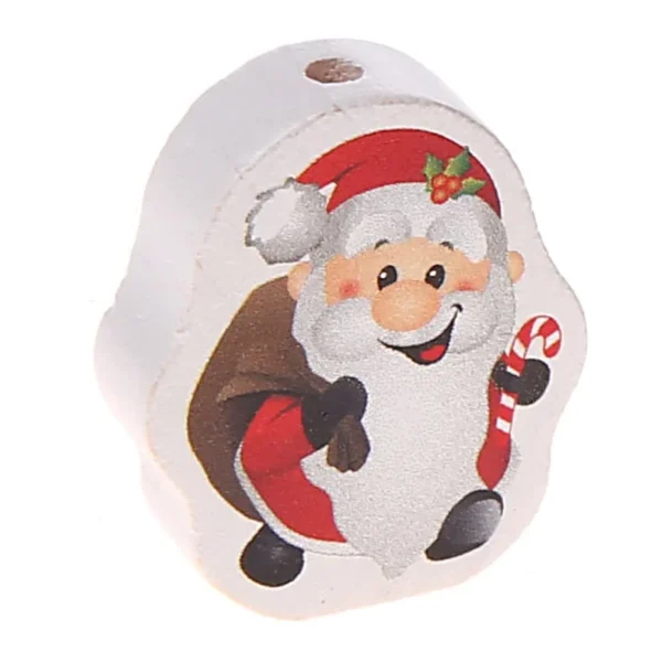 Motivperle Weihnachtsmann — Kiki-Ena Bastelmaterial Naturholz