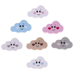 Motivperle Wolke Gesicht — Kiki-Ena Bastelmaterial Naturholz