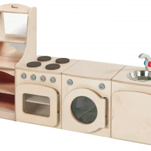 Natürliches Küchenset, 4-teilig – Herd, Spüle, Waschmaschine, Aufbewahrungsschrank (H400mm) — Millhouse Lernspielzeug Schule Natürliches Küchenset, 4-teilig – Herd, Spüle, Waschmaschine, Aufbewahrungsschrank (H400mm) — Millhouse Lernspielzeug Schule