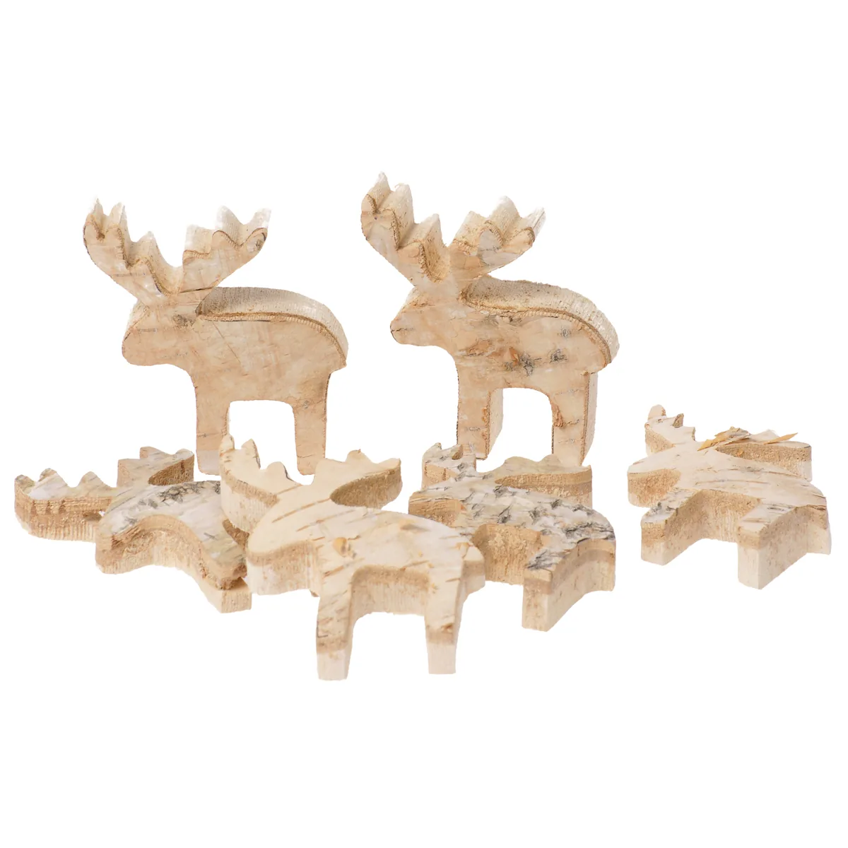 Naturholzscheiben Elch 6er Set — Eduplay padagogisches Spielzeug Kita
