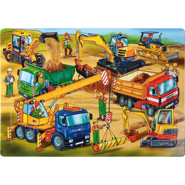 Puzzle Baumaschinen — Eduplay padagogisches Spielzeug Kita
