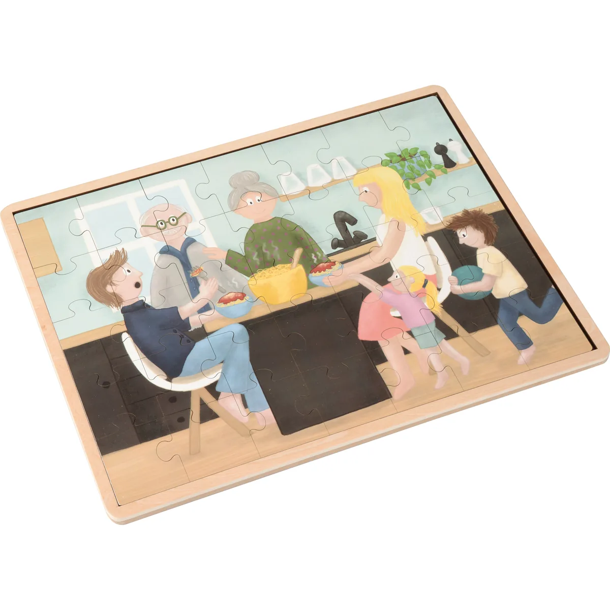 Puzzle Essen Mehrgenerationen — Eduplay padagogisches Spielzeug Kita