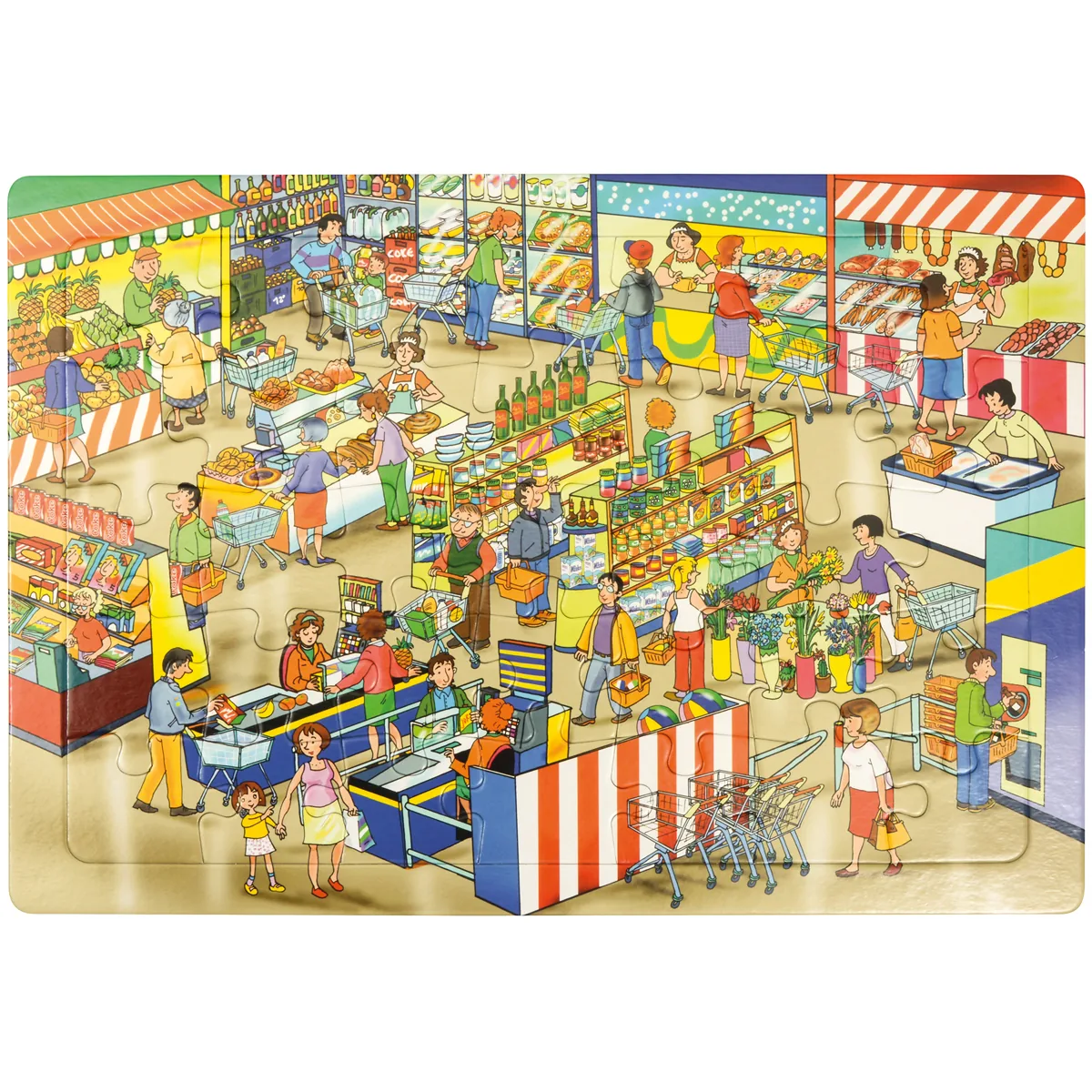 Puzzle Markt — Eduplay padagogisches Spielzeug Kita