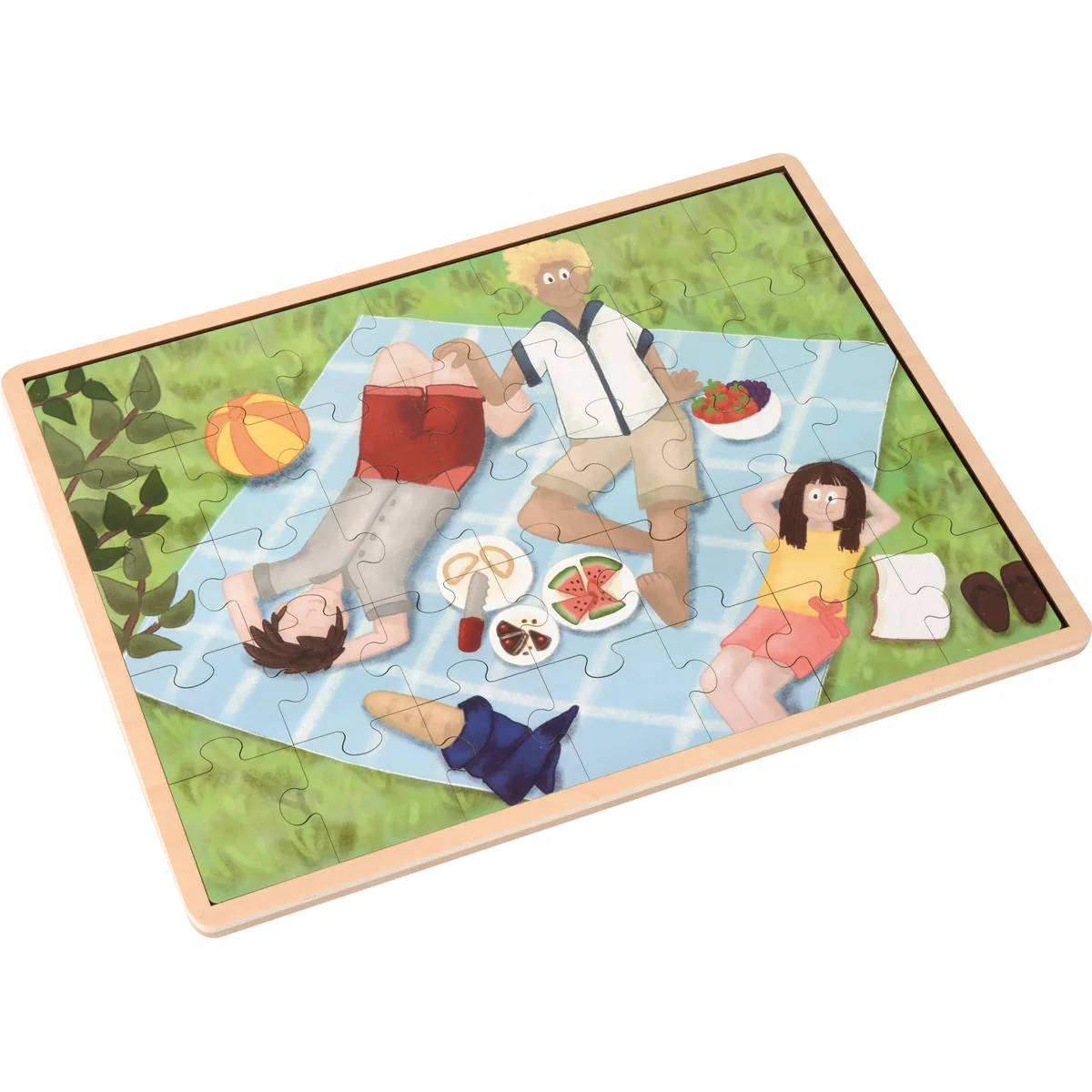 Puzzle Picknick Er und Er Familie — Eduplay padagogisches Spielzeug Kita