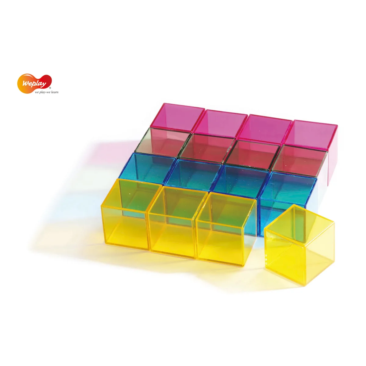 Rainbow Blocks 16-tlg. — Kiki-Ena Bastelmaterial Naturholz