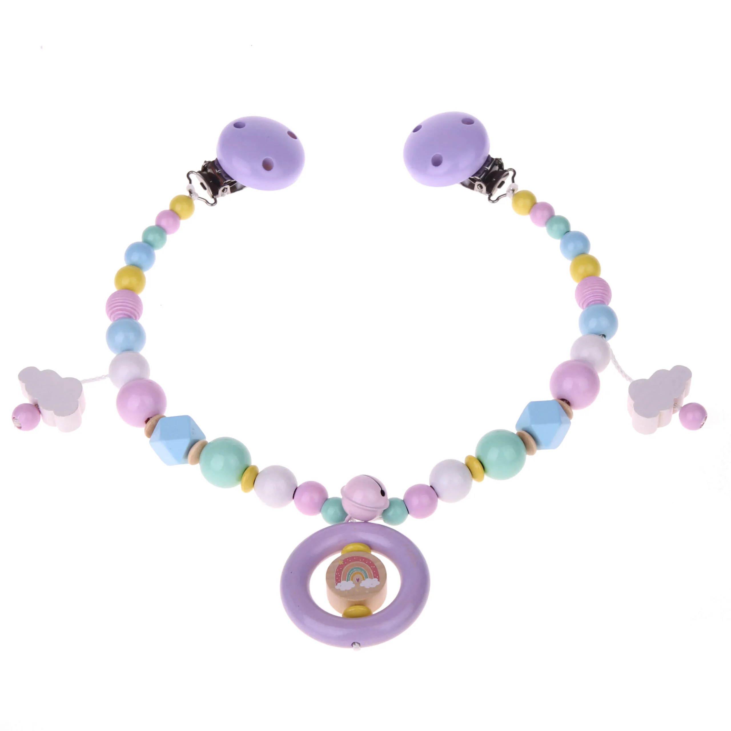 Regenbogen-Kinderwagenkette Bastelset rosa — Kiki-Ena Bastelmaterial Naturholz Regenbogen-Kinderwagenkette Bastelset rosa — Kiki-Ena Bastelmaterial Naturholz