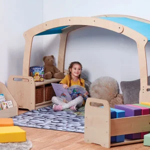 Regenbogen-Lese-Minizone mit großen Körben — Millhouse Lernspielzeug Schule Regenbogen-Lese-Minizone mit großen Körben — Millhouse Lernspielzeug Schule