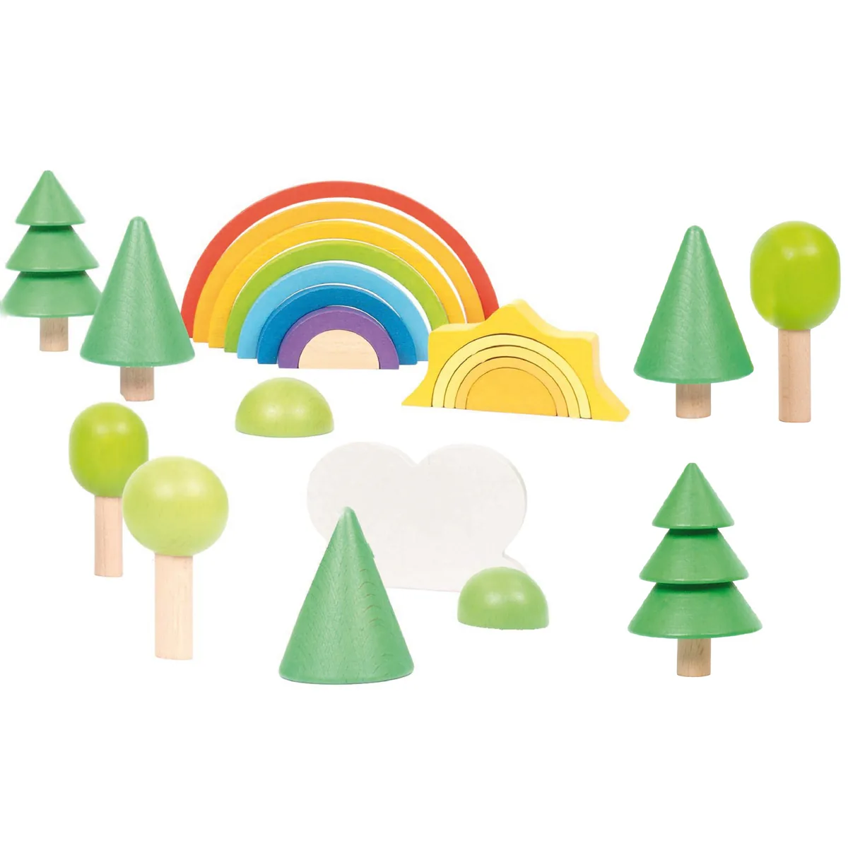 Regenbogenlandschaft Bausteine — Eduplay padagogisches Spielzeug Kita